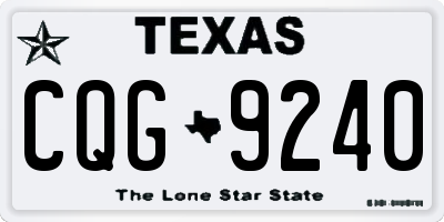 TX license plate CQG9240