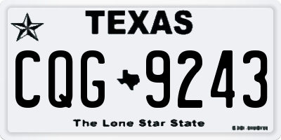 TX license plate CQG9243