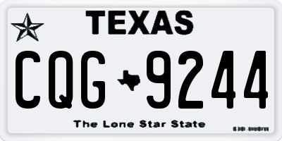 TX license plate CQG9244