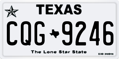 TX license plate CQG9246