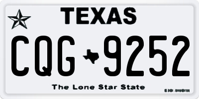 TX license plate CQG9252