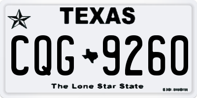 TX license plate CQG9260