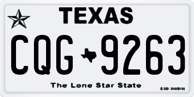 TX license plate CQG9263