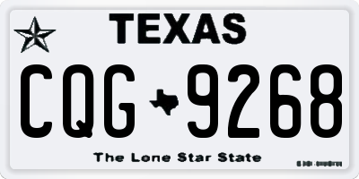 TX license plate CQG9268