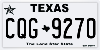 TX license plate CQG9270