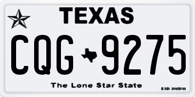 TX license plate CQG9275