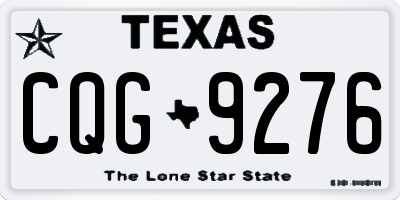 TX license plate CQG9276