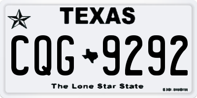 TX license plate CQG9292