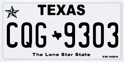 TX license plate CQG9303