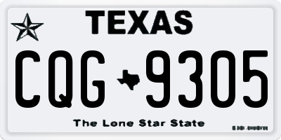 TX license plate CQG9305