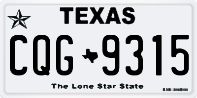 TX license plate CQG9315