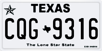 TX license plate CQG9316