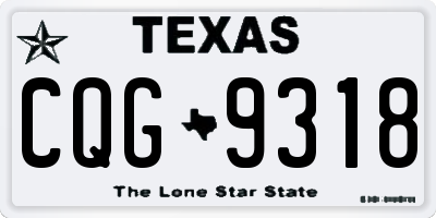 TX license plate CQG9318