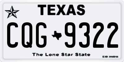 TX license plate CQG9322