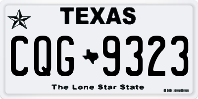 TX license plate CQG9323