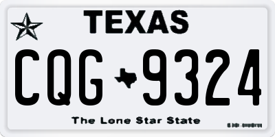 TX license plate CQG9324