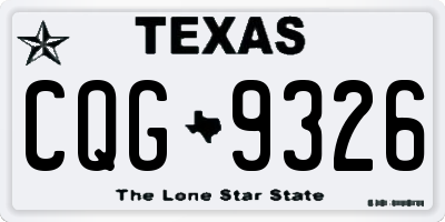 TX license plate CQG9326