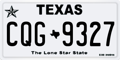 TX license plate CQG9327