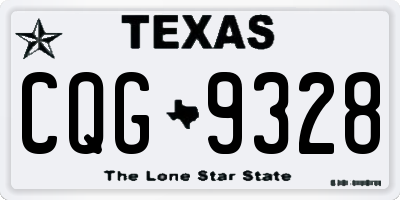 TX license plate CQG9328