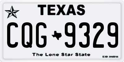 TX license plate CQG9329