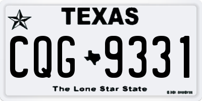 TX license plate CQG9331