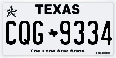 TX license plate CQG9334