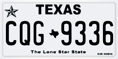 TX license plate CQG9336