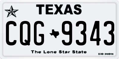 TX license plate CQG9343