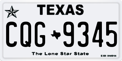 TX license plate CQG9345