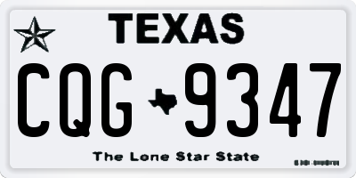TX license plate CQG9347