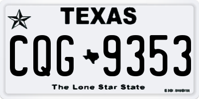 TX license plate CQG9353