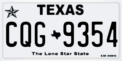 TX license plate CQG9354
