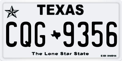 TX license plate CQG9356