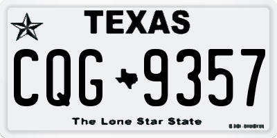 TX license plate CQG9357