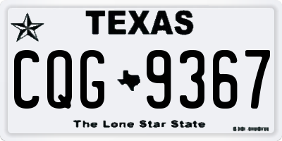 TX license plate CQG9367