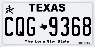 TX license plate CQG9368