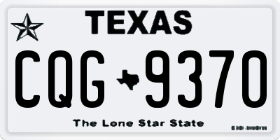 TX license plate CQG9370