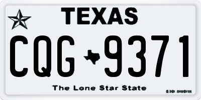 TX license plate CQG9371