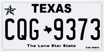 TX license plate CQG9373