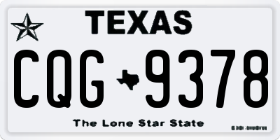 TX license plate CQG9378