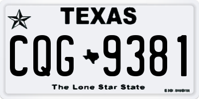 TX license plate CQG9381