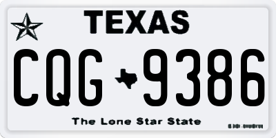 TX license plate CQG9386