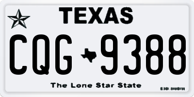 TX license plate CQG9388