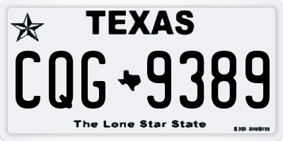 TX license plate CQG9389