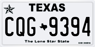 TX license plate CQG9394