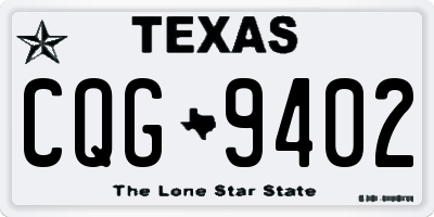 TX license plate CQG9402