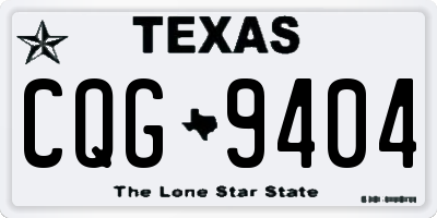 TX license plate CQG9404