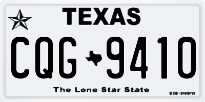 TX license plate CQG9410