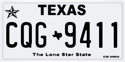 TX license plate CQG9411