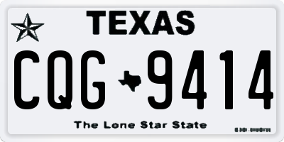 TX license plate CQG9414
